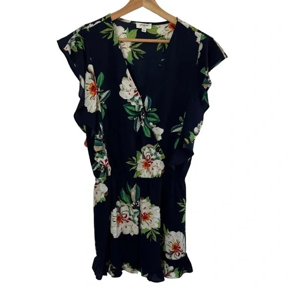 Umgee Black Floral Romper - Picture 3 of 11